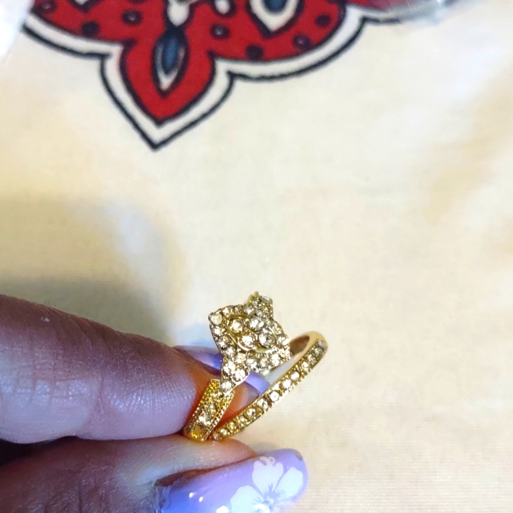 Yellow Gold Wedding or Engagement Set NEW